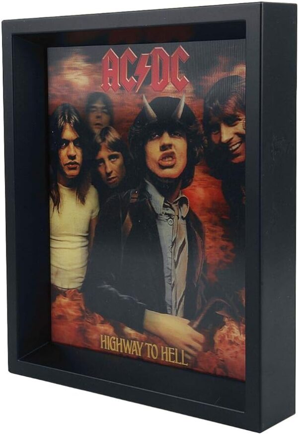 AC DC Highway to Hell quadro 3D con cornice